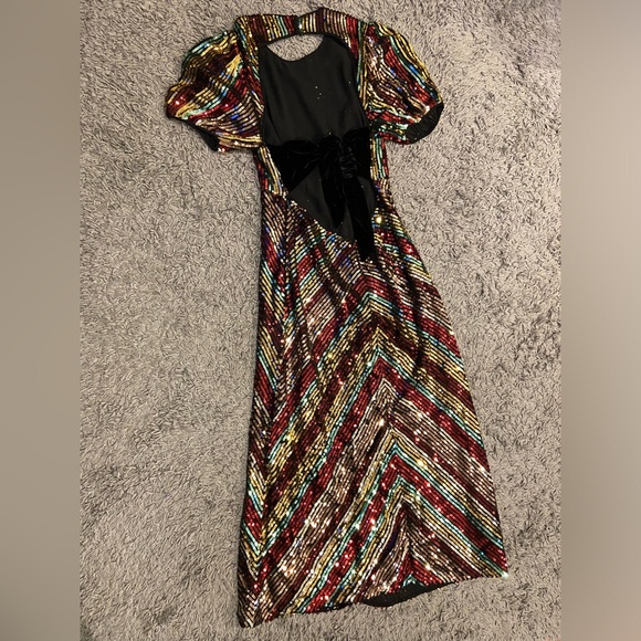 RIXO NEW Daisy Sequin Midi Dress Size US 12 - Picture 16 of 16